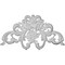 Ekena Millwork 22 1/8"W x 12"H x 1 1/8"P Rose & Ribbon Center Onlay ONL22X12X01RO - alternate 1